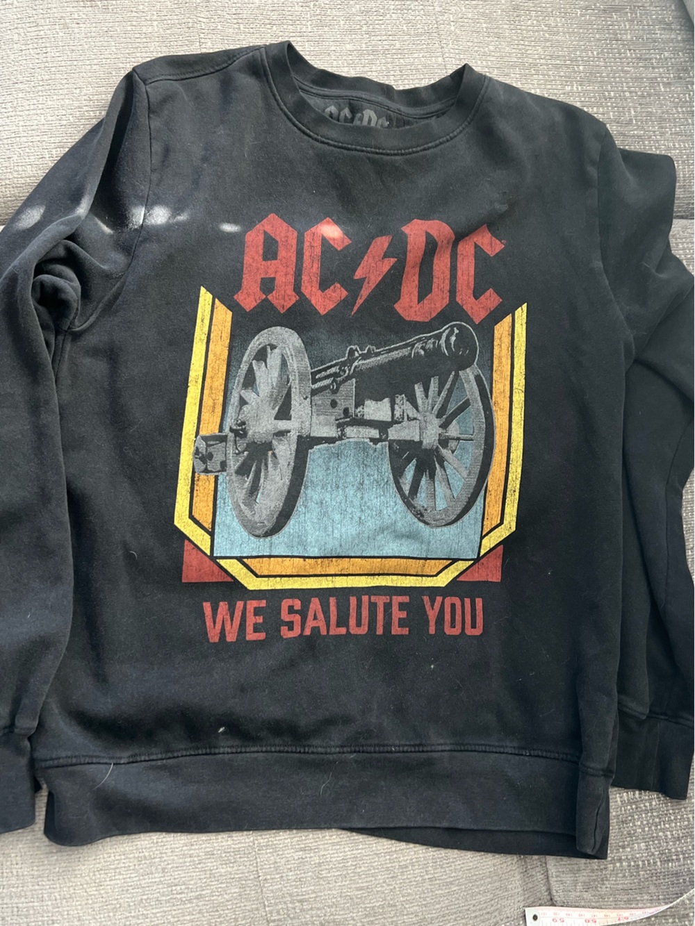 AC/DC For Those About To Rock Graphic Crewneck Sweatshirt - Black. J21
